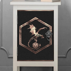 RPG Dragon Copper Fantasy Tabletop Gamer Dice Tissue Paper