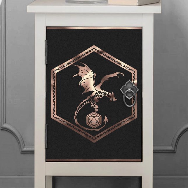 RPG Dragon | Copper Fantasy Tabletop Gamer Dice Tissue Paper (Creator Uploaded)