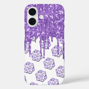 RPG Drip Purple Fantasy Tabletop Roleplayer Dice iPhone 16 Case