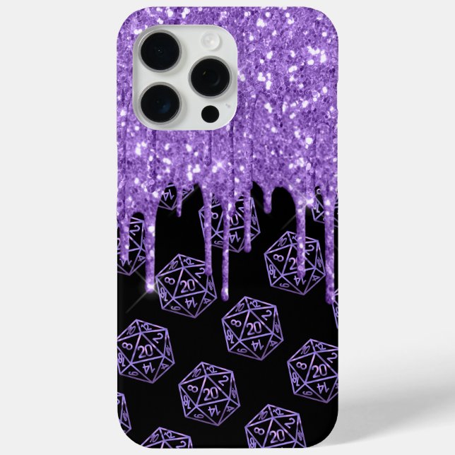 RPG Drip | Purple Fantasy Tabletop Roleplayer Dice Case-Mate iPhone Case (Back)