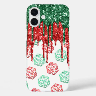 RPG Drip   Red and Green Tabletop Role Player Dice iPhone 16 Plus Case
