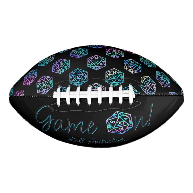 RPG Game On | Holo Retro Tabletop Role Player Dice Football (Front)