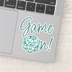 RPG Game On   Teal Green Tabletop Role Player Dice