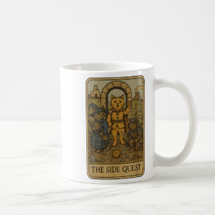 Rpg Gamer Cats Funny Side Quest Tarot Card Nerdy M Coffee Mug
