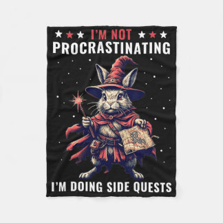 Rpg Gamer Not Procrastinating Doing Side Quests Me Fleece Blanket