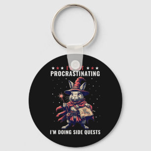 Rpg Gamer Not Procrastinating Doing Side Quests Me Keychain