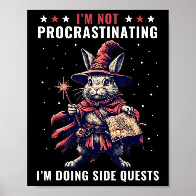 Rpg Gamer Not Procrastinating Doing Side Quests Me Poster (Front)