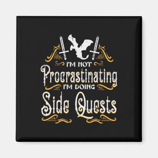 Rpg Gamer Not Procrastinating Side Quest Funny Men Magnet