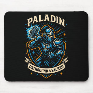 Rpg Gamer Paladin D20 Dice Nerdy Geek Men Women Ki Mouse Pad