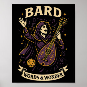 Rpg Gamer Rd D20 Dice Nerdy Geek Men Women Kids Poster