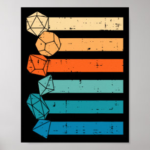 Rpg Gamer Retro Role Playing Game Men Boys  Poster