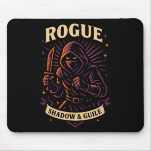 Rpg Gamer Rogue D20 Dice Nerdy Geek Men Women Kids Mouse Pad