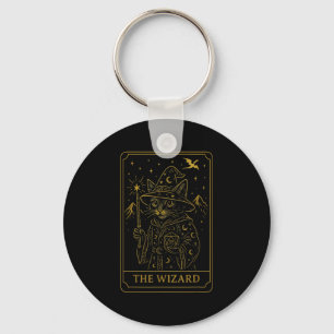 Rpg Gamer Wizard D20 Dice Nerdy Geek Cat Men Women Keychain