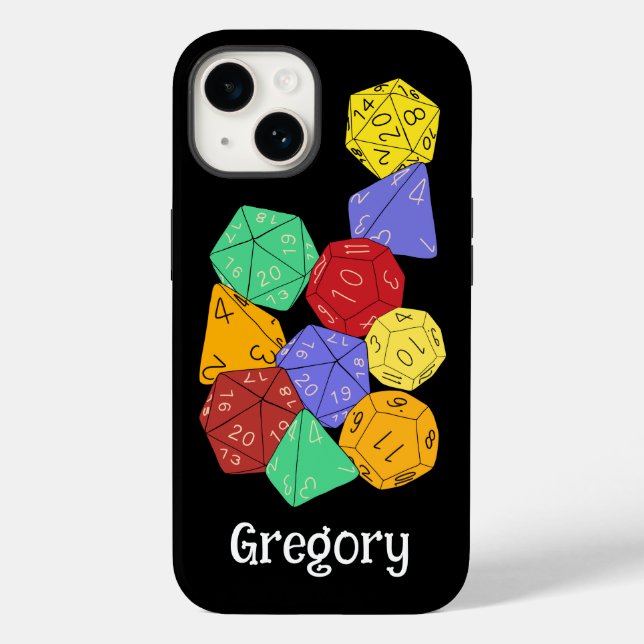 RPG Gaming Dice, Board, Fantasy Games Personalized Case-Mate iPhone Case (Back)