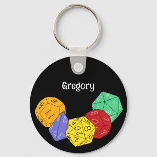 RPG Gaming Dice, Board, Fantasy Games Personalized Keychain