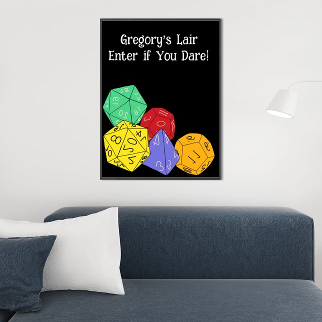 RPG Gaming Dice, Board, Fantasy Games Personalized Poster (Creator Uploaded)