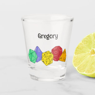 RPG Gaming Dice, Board, Fantasy Games Personalized Shot Glass