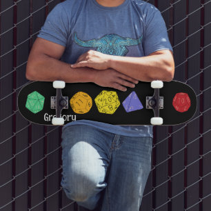 RPG Gaming Dice, Board, Fantasy Games Personalized Skateboard