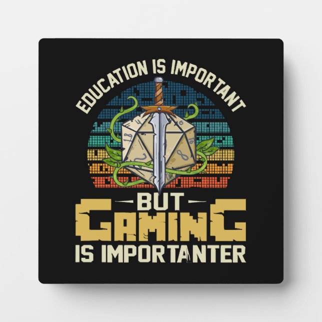 rpg gaming is importanter plaque (Front)