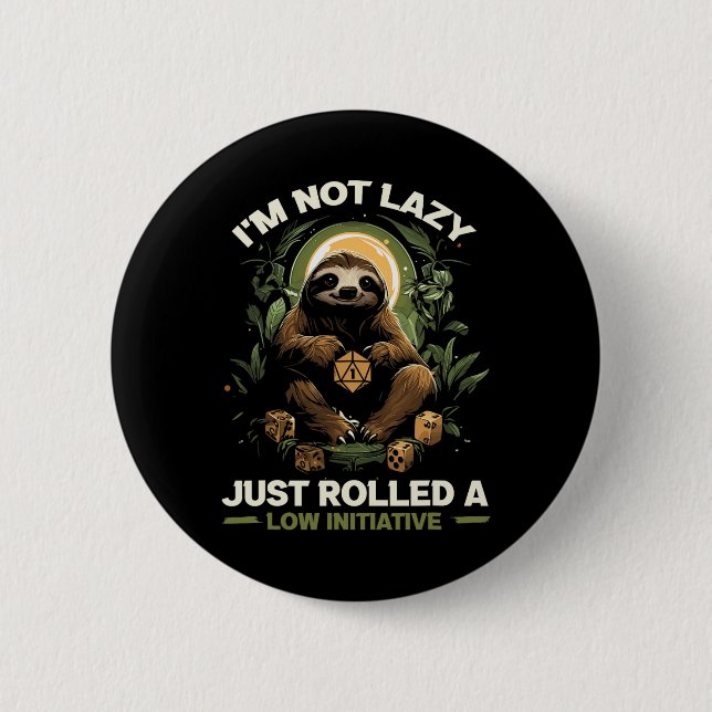 Rpg Gaming Role Playing D20 Tabletop Games Funny R 2 Inch Round Button (Front)