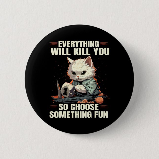 Rpg Gaming Role Playing D20 Tabletop Games Funny R 2 Inch Round Button (Front)