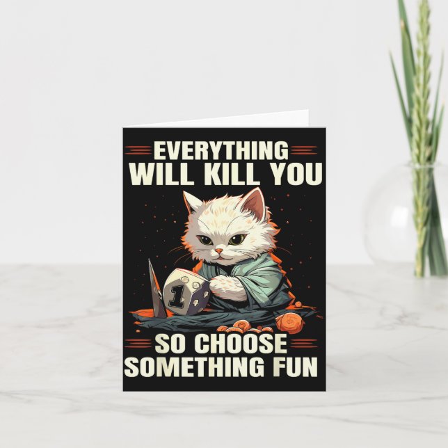Rpg Gaming Role Playing D20 Tabletop Games Funny R Card (Front)