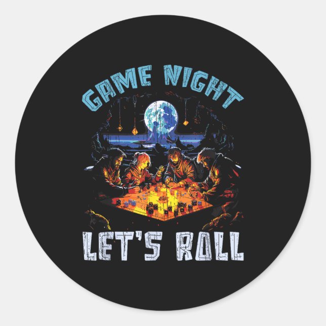 Rpg Gaming Role Playing D20 Tabletop Games Funny R Classic Round Sticker (Front)