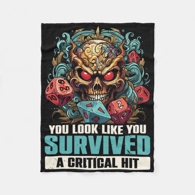 Rpg Gaming Role Playing D20 Tabletop Games Funny R Fleece Blanket (Front)