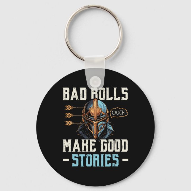 Rpg Gaming Role Playing D20 Tabletop Games Funny R Keychain (Front)
