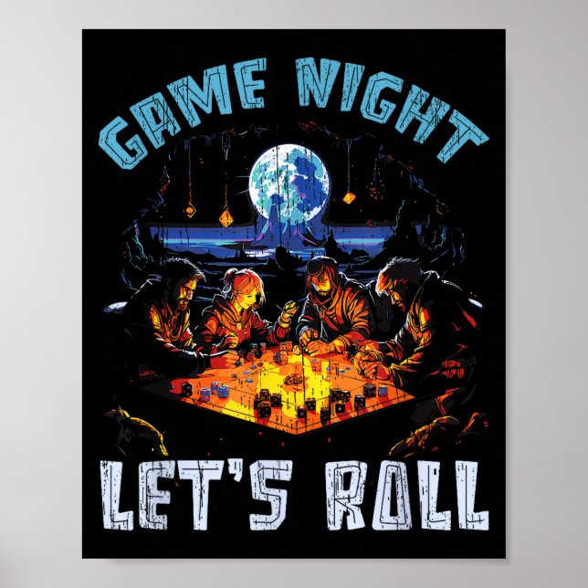 Rpg Gaming Role Playing D20 Tabletop Games Funny R Poster (Front)