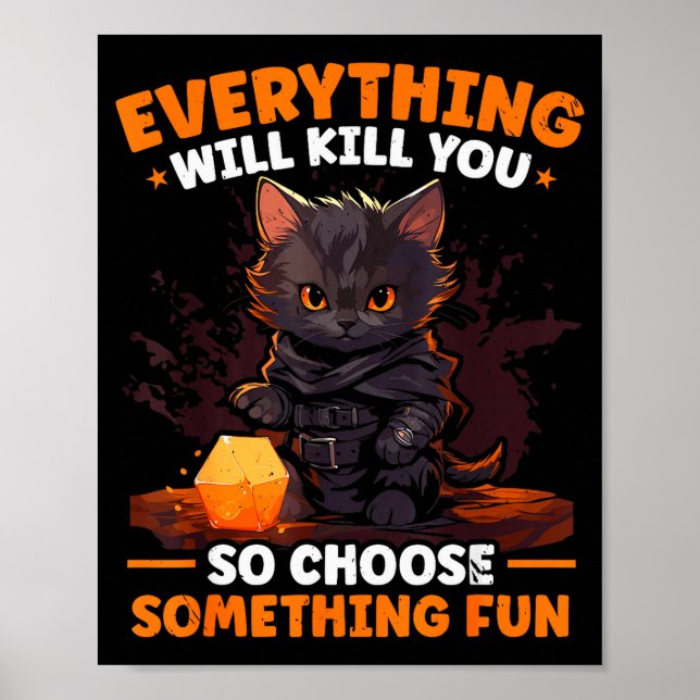 Rpg Gaming Role Playing D20 Tabletop Games Funny R Poster (Front)