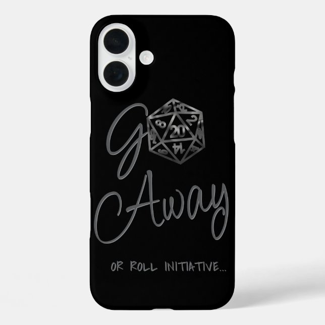 RPG Go Away | Old School Tabletop Role Player Dice Case-Mate iPhone Case (Back)