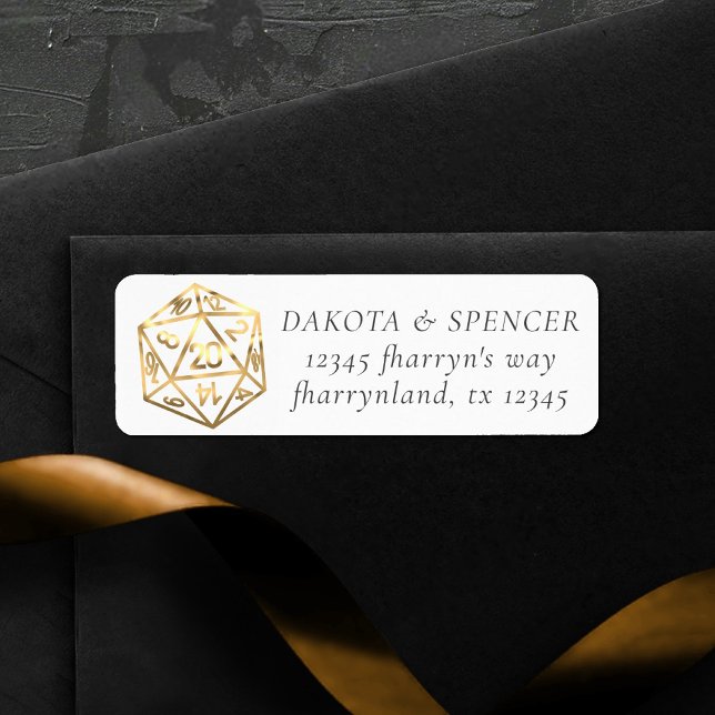 RPG Gold Dice | Tabletop Roleplayer Gamer Address (Creator Uploaded)