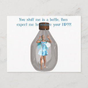 RPG Hit Point Fairy in Bottle Postcard