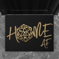 RPG Home AF | Gold Retro Tabletop Role Player Dice