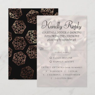 RPG Lights Copper Fantasy Tabletop Gamer Entree RSVP Card
