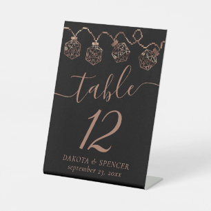 RPG Lights   Copper Retro Tabletop Roleplayer Dice Pedestal Sign