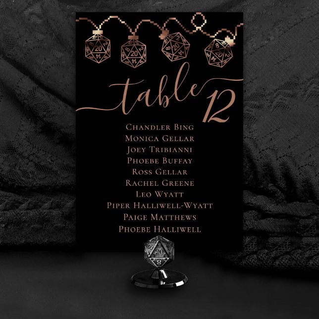 RPG Lights | Copper Tabletop Roleplayer Guest Name Table Number (Creator Uploaded)