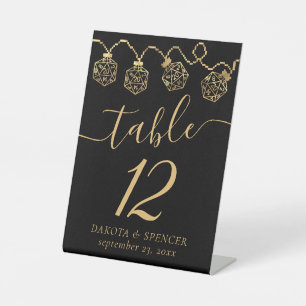 RPG Lights   Gold Retro Tabletop Roleplayer Dice Pedestal Sign