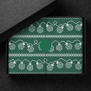 RPG Lights Green   Fantasy Tabletop Gamer Dice Tissue Paper