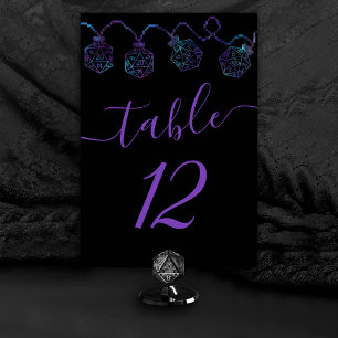 RPG Lights   Nebula Retro Tabletop Roleplayer Dice Table Number