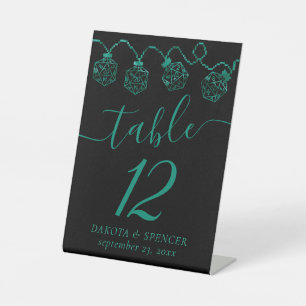 RPG Lights   Teal Green Tabletop Roleplayer Dice Pedestal Sign