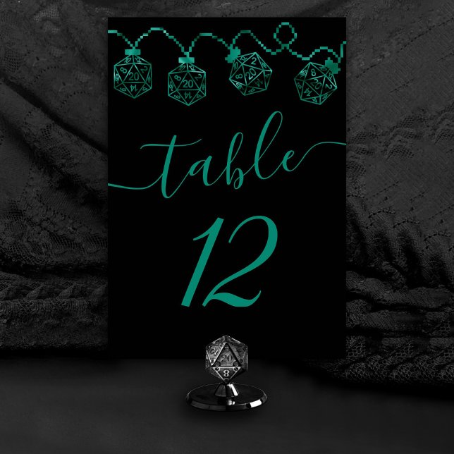 RPG Lights | Teal Green Tabletop Roleplayer Dice Table Number (Creator Uploaded)