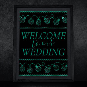 RPG Lights Teal Tabletop PnP Roleplayer Welcome Poster