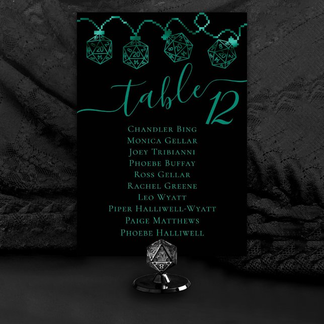 RPG Lights | Teal Tabletop Roleplayer Guest Name Table Number (Creator Uploaded)