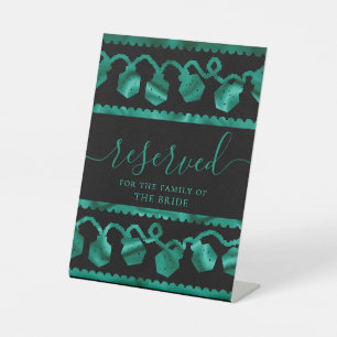 RPG Lights Teal Tabletop Roleplayer Reserved Pedestal Sign