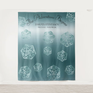 RPG Luxe Aqua Tabletop Roleplayer Photo Booth Tapestry