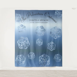 RPG Luxe Blue Tabletop Roleplayer Photo Booth Tapestry