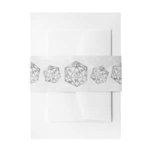 RPG Luxe   Fantasy Old School Tabletop Gamer Dice Invitation Belly Band