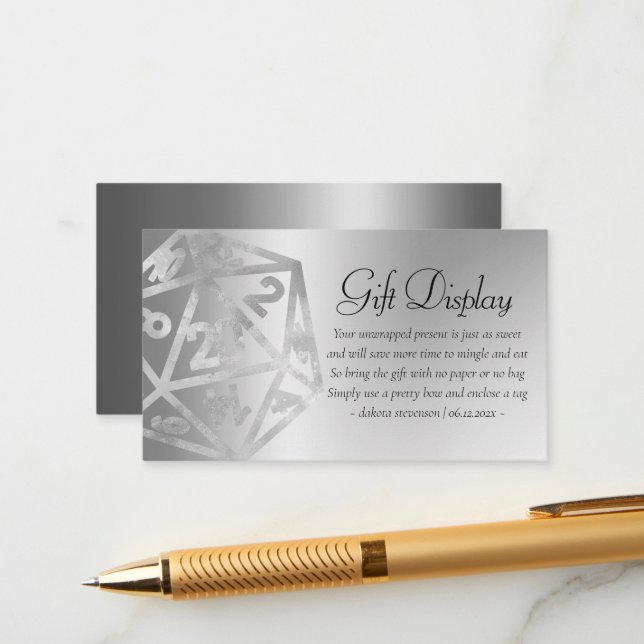 RPG Luxe | Fantasy Tabletop Gamer Gift Display Enclosure Card (Front/Back In Situ)